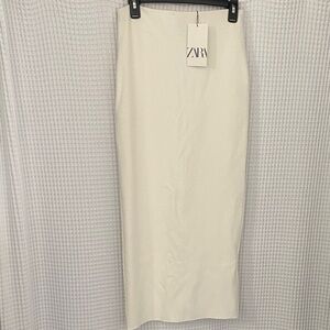 Zara Cream Maxi Pencil Skirt for Work